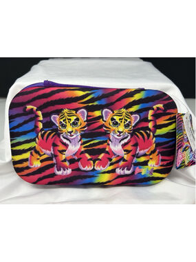 Y2K Lisa Frank Forrest Twin Tiger Molded Zip Pencil Case NWT Innovative Designs